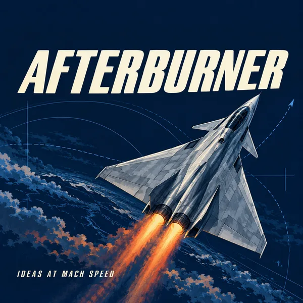 Afterburner cover artwork. Jet-themed artwork from the aviation cover series.