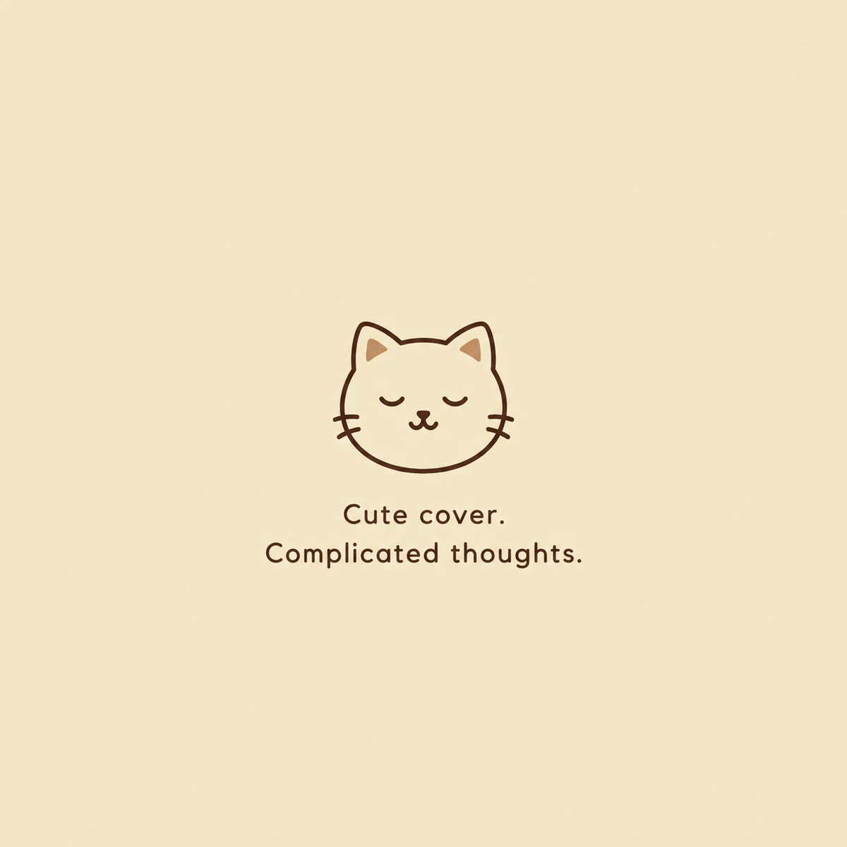 Minimal cover option for Complicated Thoughts; alternate artwork concept