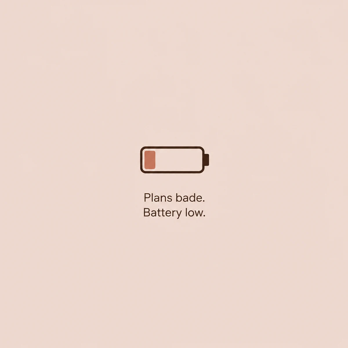 Minimal cover option for Low Battery; alternate artwork concept